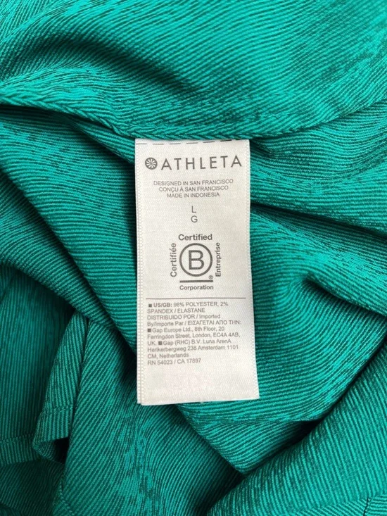 ATHLETA Women’s Echo Sleeveless Midi Dress Casual Ruched Stretch L - Picture 7 of 9